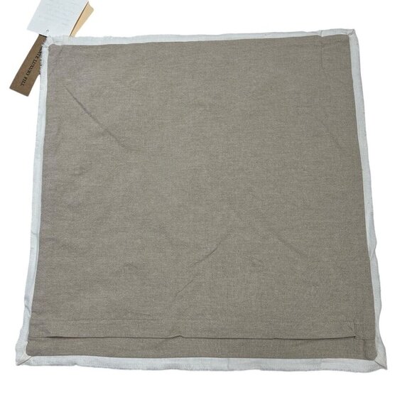 The Home Throw Pillow Covers Floral Daisy 18x18 Embroidered Textured Cotton Boho - Picture 2 of 12